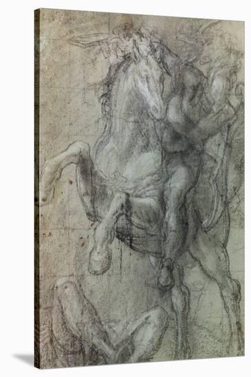 Horseman over Fallen Soldier-Titian (Tiziano Vecelli)-Stretched Canvas