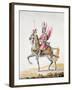 Horseman with Wings', Costume Design for 'Le Carrousel Des Galants Maures', 1686-Jean I Berain-Framed Premium Giclee Print