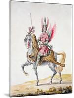 Horseman with Wings', Costume Design for 'Le Carrousel Des Galants Maures', 1686-Jean I Berain-Mounted Giclee Print