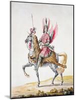 Horseman with Wings', Costume Design for 'Le Carrousel Des Galants Maures', 1686-Jean I Berain-Mounted Giclee Print