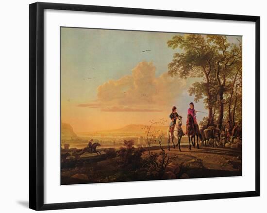 'Horsemen and Herdsmen with Cattle', 1655-1660-Aelbert Cuyp-Framed Giclee Print