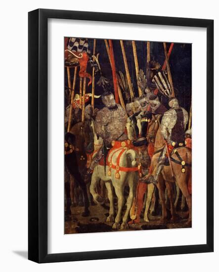 Horsemen, from Battle of San Romano (Depicting Florentine Victory over Sienese in 1432), C. 1455-Paolo Uccello-Framed Giclee Print