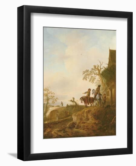 Horsemen Halting at an Inn, C.1640s-Isack van Ostade-Framed Giclee Print