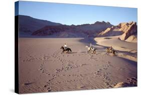 Horsemen in the Valle de la Muerte, Atacama Desert, Chile-null-Stretched Canvas