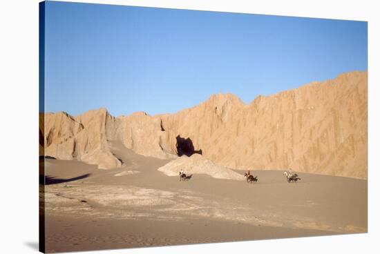 Horsemen in the Valle de la Muerte, Atacama Desert, Chile-null-Stretched Canvas