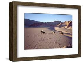 Horsemen in the Valle de la Muerte, Atacama Desert, Chile-null-Framed Art Print