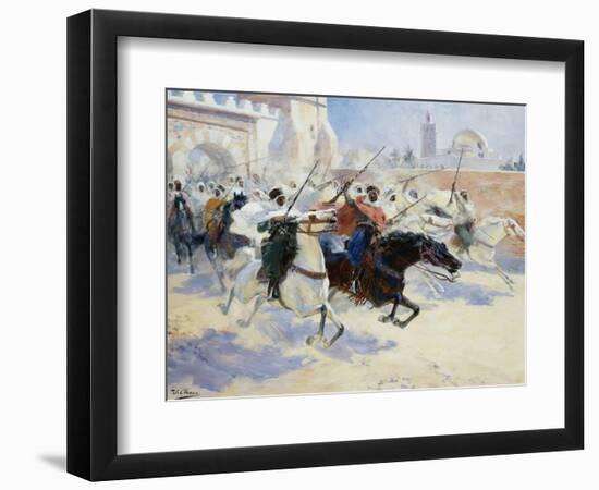 Horsemen Leaving the City-Ulpiano Checa Y Sanz-Framed Giclee Print