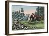 Horsemen with Hundreds of Hunting Dogs-Charles Butler-Framed Art Print