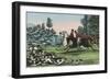 Horsemen with Hundreds of Hunting Dogs-Charles Butler-Framed Art Print