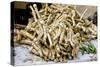 Horseradish Roots for Sale at Sigishoara Fruit-null-Stretched Canvas