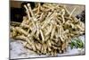 Horseradish Roots for Sale at Sigishoara Fruit-null-Mounted Photographic Print