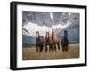 Horses Along the Rocky Mountain Front, Montana.-Steven Gnam-Framed Photographic Print