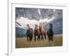 Horses Along the Rocky Mountain Front, Montana.-Steven Gnam-Framed Photographic Print