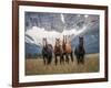 Horses Along the Rocky Mountain Front, Montana.-Steven Gnam-Framed Photographic Print