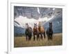 Horses Along the Rocky Mountain Front, Montana.-Steven Gnam-Framed Photographic Print