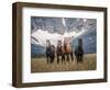 Horses Along the Rocky Mountain Front, Montana.-Steven Gnam-Framed Photographic Print