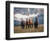 Horses Along the Rocky Mountain Front, Montana.-Steven Gnam-Framed Photographic Print