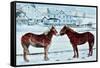 Horses, Amish Farm, Lancaster, Pa.-Anthony Butera-Framed Stretched Canvas