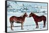 Horses, Amish Farm, Lancaster, Pa.-Anthony Butera-Framed Stretched Canvas