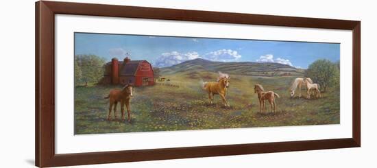 Horses and Barn-Judy Mastrangelo-Framed Giclee Print