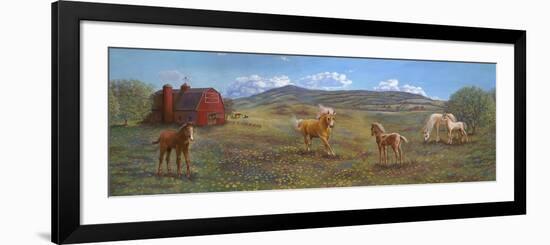 Horses and Barn-Judy Mastrangelo-Framed Giclee Print