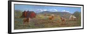 Horses and Barn-Judy Mastrangelo-Framed Giclee Print