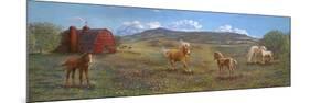 Horses and Barn-Judy Mastrangelo-Mounted Giclee Print
