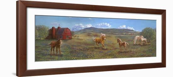 Horses and Barn-Judy Mastrangelo-Framed Giclee Print