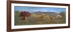 Horses and Barn-Judy Mastrangelo-Framed Giclee Print