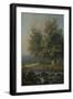 Horses and Cattle by a River, 1777-George the Elder Barret-Framed Giclee Print