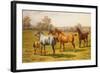 Horses and Foal in a Field-Charles Sillem Lidderdale-Framed Giclee Print