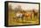 Horses and Foal in a Field-Charles Sillem Lidderdale-Framed Stretched Canvas