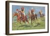 Horses and Jockeys in Steeplechase-null-Framed Art Print