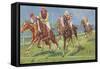 Horses and Jockeys in Steeplechase-null-Framed Stretched Canvas