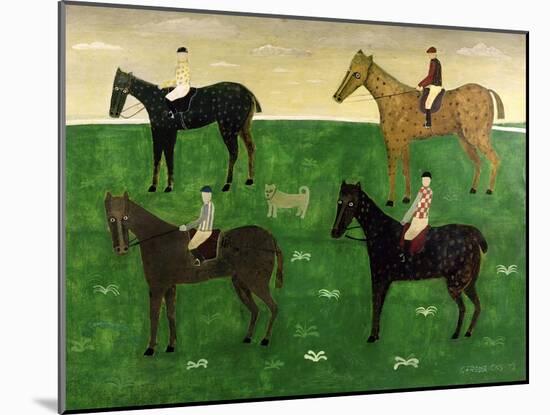 Horses and Jockeys-George Fredericks-Mounted Giclee Print