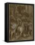 Horses and Men, Facing Right-Taddeo Zuccaro-Framed Stretched Canvas