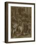 Horses and Men, Facing Right-Taddeo Zuccaro-Framed Giclee Print
