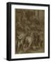 Horses and Men, Facing Right-Taddeo Zuccaro-Framed Giclee Print