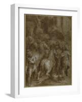 Horses and Men, Facing Right-Taddeo Zuccaro-Framed Giclee Print