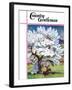 "Horses and Tree Blossoms," Country Gentleman Cover, May 1, 1940-Paul Bransom-Framed Giclee Print