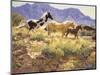 Horses at Big Wash-Claire Goldrick-Mounted Art Print