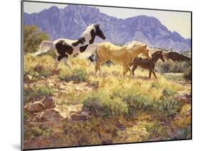 Horses at Big Wash-Claire Goldrick-Mounted Art Print