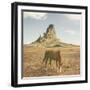 Horses at Mount Agathla, Monument Valley, Arizona-Vincent James-Framed Photographic Print