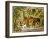 Horses at the Porch-Albrecht Adam-Framed Giclee Print