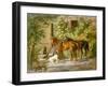 Horses at the Porch-Albrecht Adam-Framed Giclee Print