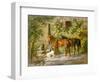 Horses at the Porch-Albrecht Adam-Framed Giclee Print