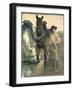 Horses at the Water Trough, 1884-Pascal Adolphe Jean Dagnan-Bouveret-Framed Giclee Print