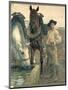 Horses at the Water Trough, 1884-Pascal Adolphe Jean Dagnan-Bouveret-Mounted Giclee Print