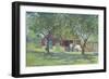 Horses Away From The Flies-Jennifer Wright-Framed Giclee Print