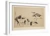 Horses (Colour Woodblock Print)-Kitagawa Utamaro-Framed Giclee Print